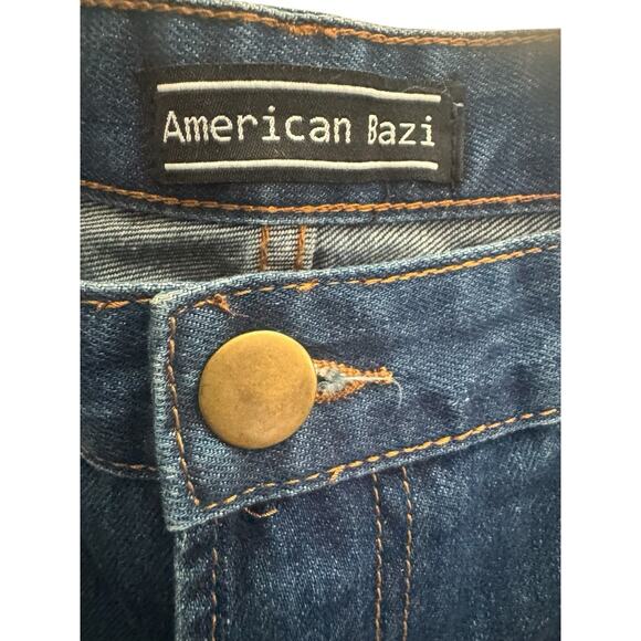 NWT American Bazi 13 Juniors Blue Boyfriend High Rise Distressed Jeans #5517 - Picture 6 of 16